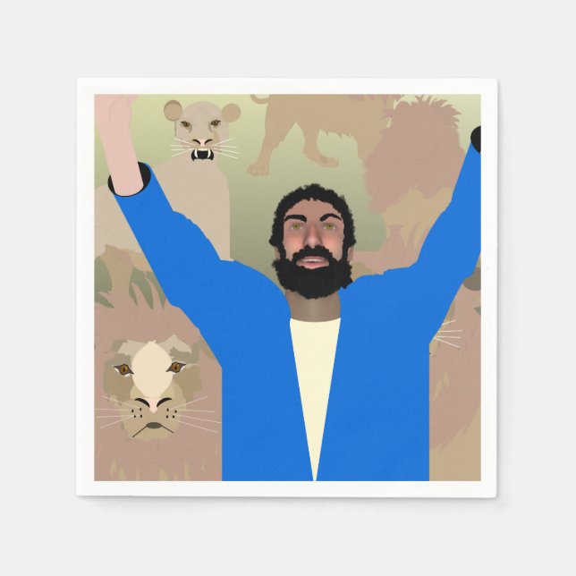 Daniel i Lejon Den altservetter Pappersservett (Framsidan)