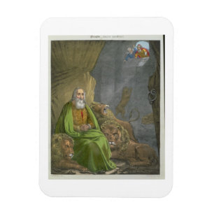 Daniel i lejon håla, från en bibel som by skrivs magnet
