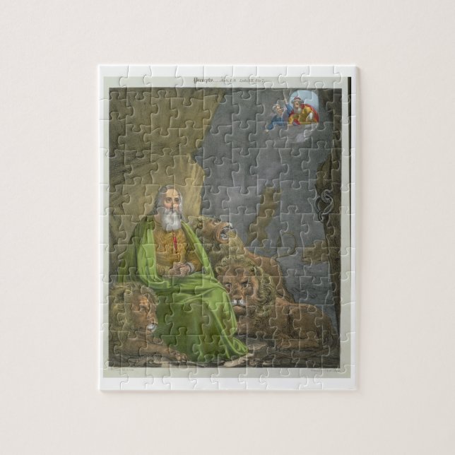 Daniel i lejon håla, från en bibel som by skrivs pussel (Vertikal)