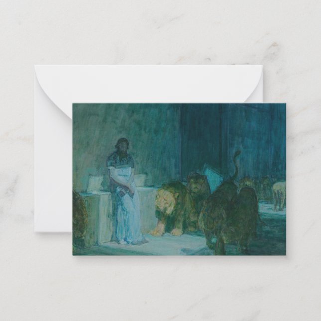Daniel i Lejonen den av Henry Ossawa Tanner Anteckningskort (Framsida)