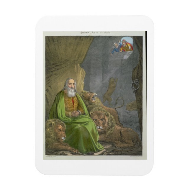 Daniel i Lejonen Den, från en bibel tryckt av Magnet (Vertikal)