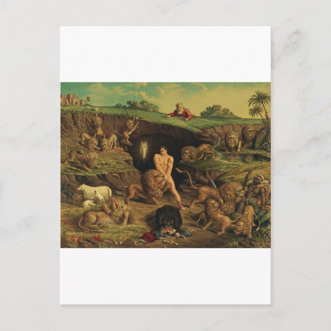 Daniel i Lejonen Den Vykort (Framsida)