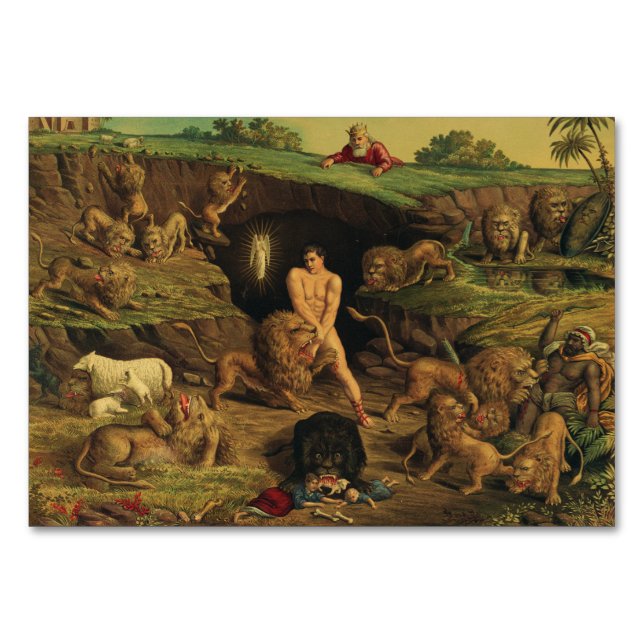 Daniel i lejongropen bordsnummer (Framsidan)