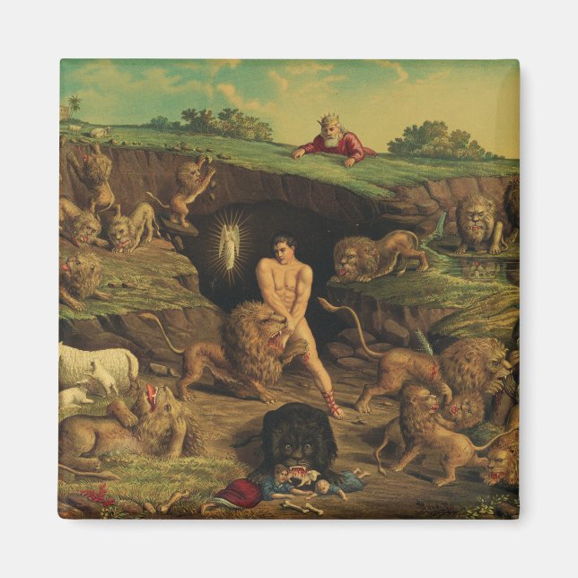 Daniel i lejongropen magnet (Framsidan)