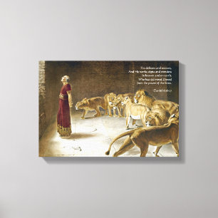 Daniel i lion'sens scripturen för konst för canvastryck