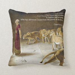 Daniel i lion'sens scripturen för konst för kudde