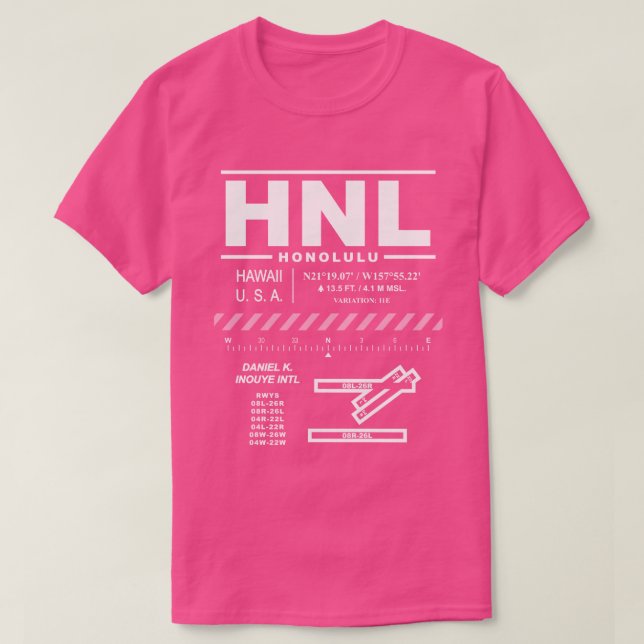 Daniel K. Inouye Int'l Airport HNL T-Shirt (Design framsida)