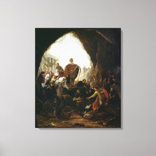 Daniel Killing the Dragon of Baal Canvastryck