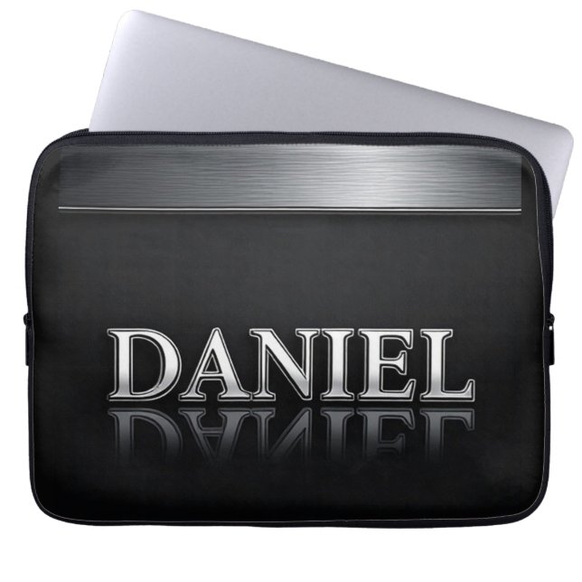 Daniel Namn med droppande flytande metall Laptop Fodral (Framsidan)