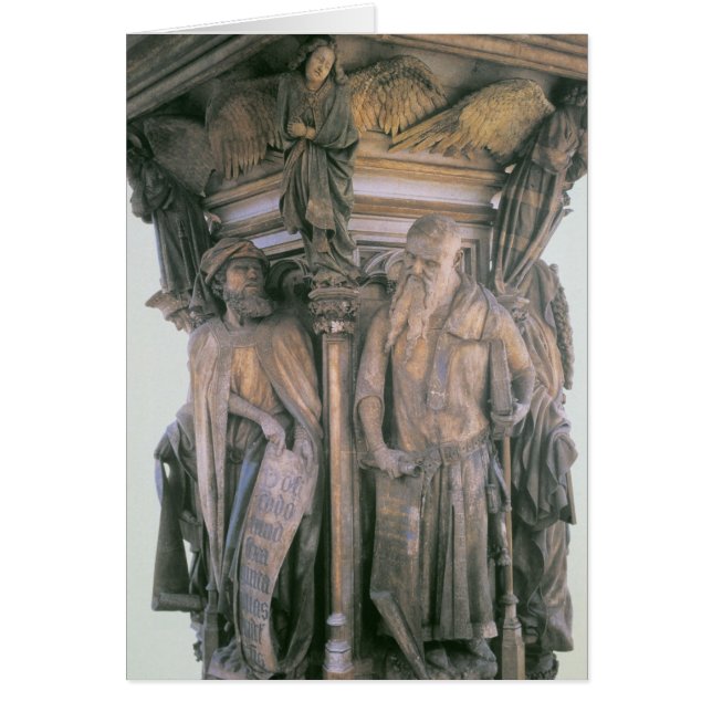 Daniel och Isaiah i tvist, sexhörnig sockel Hälsningskort (Framsidan)