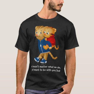 Daniel Och Pappa Tiger (Mörk T Shirt