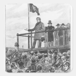 Daniel O'Connel vid mötet i Trim Fyrkantigt Klistermärke