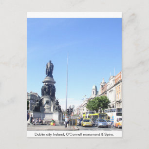 Daniel O'Connell Monument image & Dublin Spire Vykort