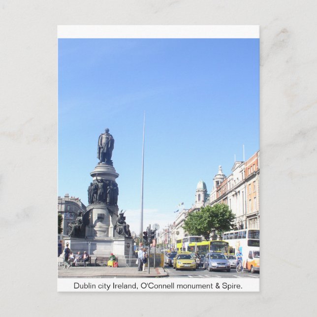 Daniel O'Connell Monument image & Dublin Spire Vykort (Framsida)