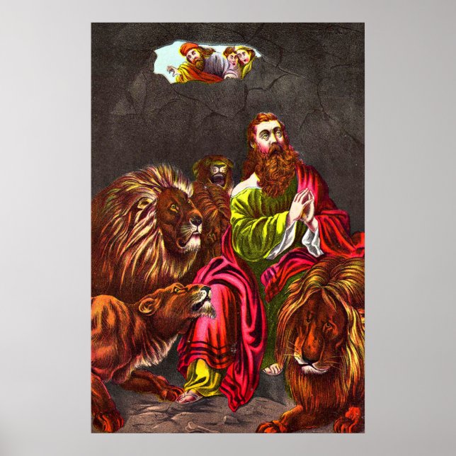 Daniel på lejona`s den Vintage affisch (Framsidan)