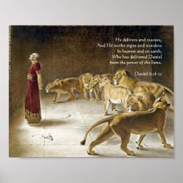Daniel på Lejona's Den Bible Verse Art Scripture Poster
