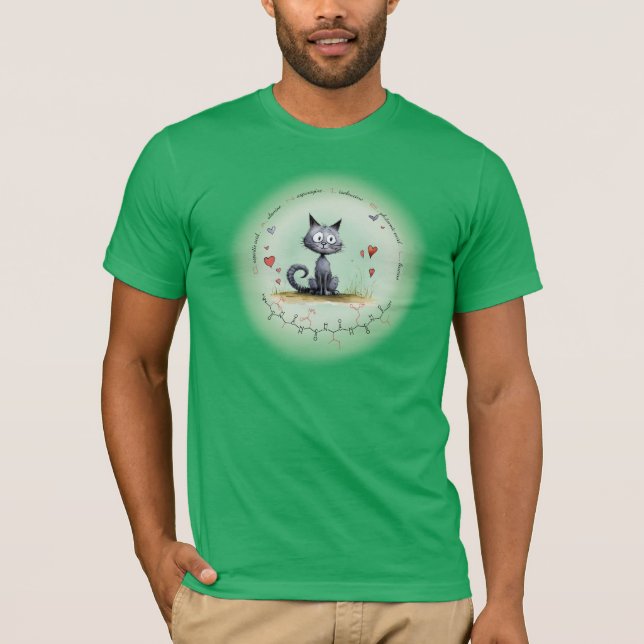 DANIEL peptide, cat design w/ custom text  T Shirt (Framsida)
