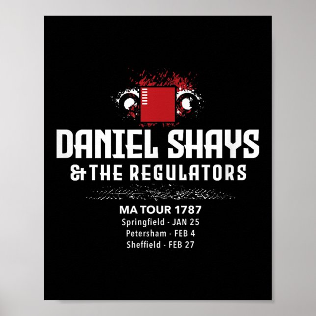 Daniel Shays Machusetts Historik Poster (Framsidan)