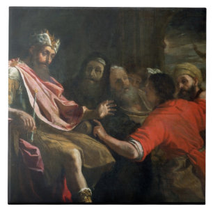 Daniel som först tolkar Nebuchadnezzars dröm ( Kakelplatta