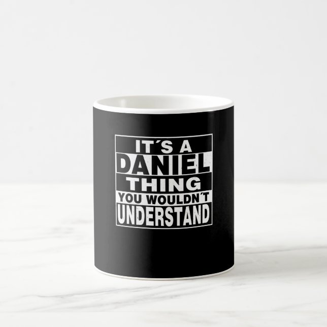 DANIEL Surname Personlig Gift Kaffemugg (Center)
