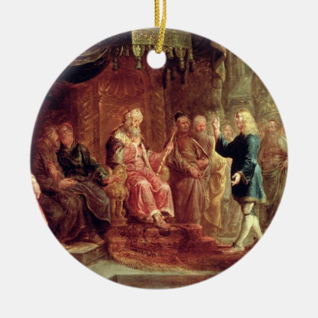 Daniel tolkar Nebuchadnezzars först dröm (oi Julgransprydnad Keramik (Framsidan)