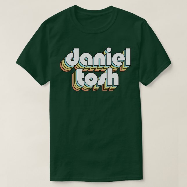 Daniel Tosh Retro Regbow Typography Faded Stil T Shirt (Design framsida)