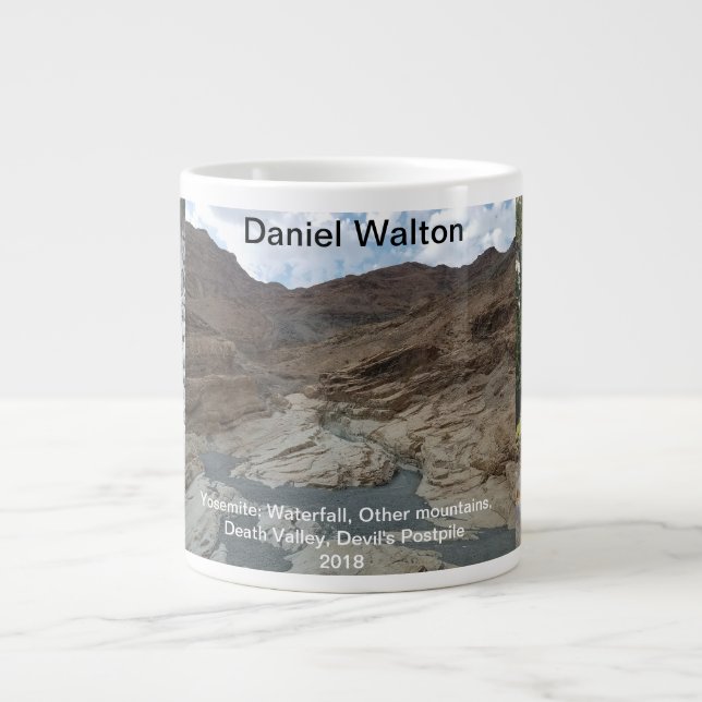 Daniel Walton Yosemite: Vattenfall, andra berg Jumbo Mugg (Framsidan)