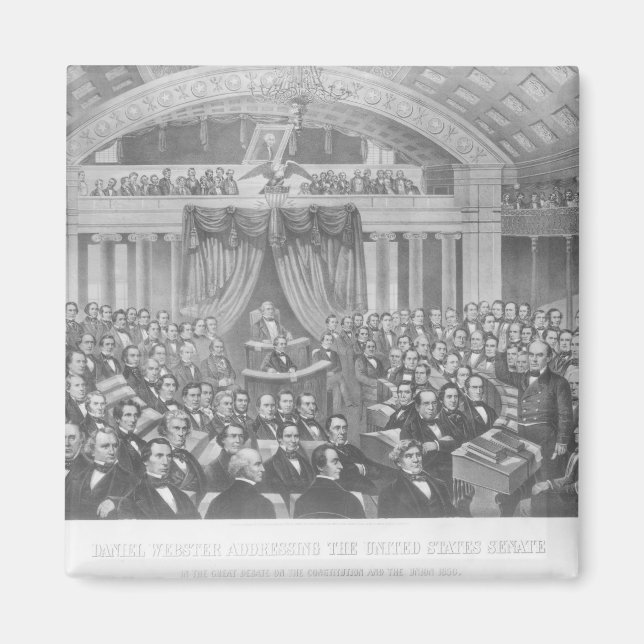 Daniel Webster talade till Förenade Stater Magnet (Framsidan)