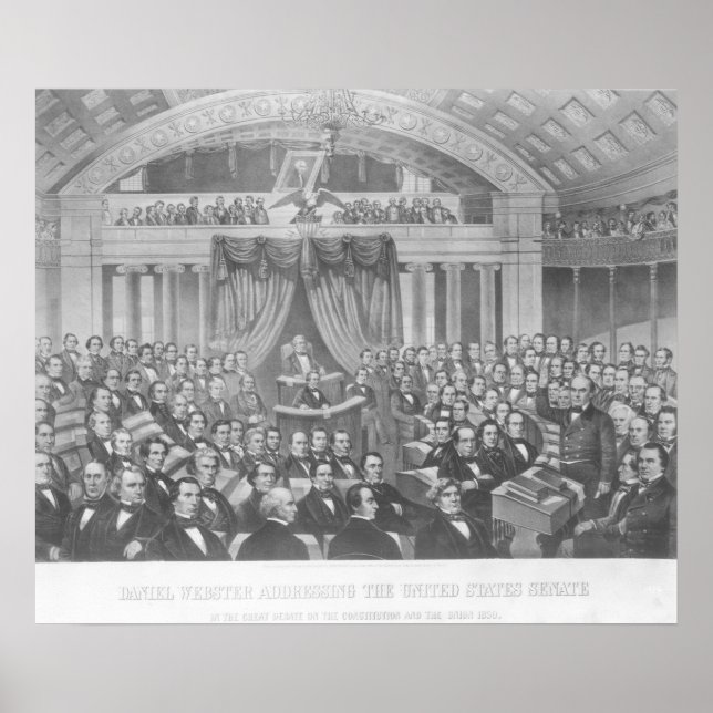 Daniel Webster talade till Förenade Stater Poster (Framsidan)