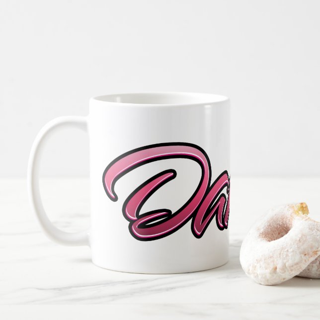 Daniela faded pink Tasse Teetasse Kaffeetasse Kaffemugg (Med munk)