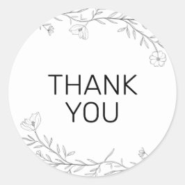 Daniella Blommigt-etikett Runt Klistermärke