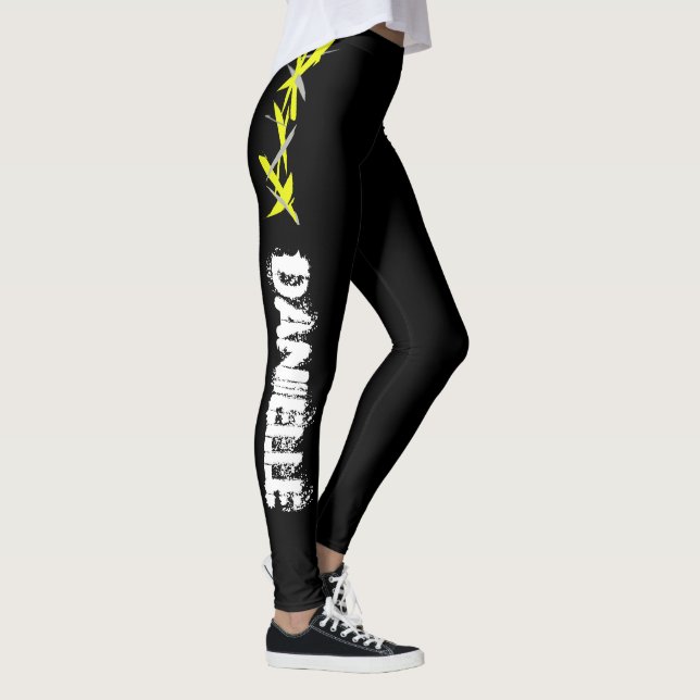 Danielle Lägg till ditt namn Abstrakt Art Leggings (Höger)