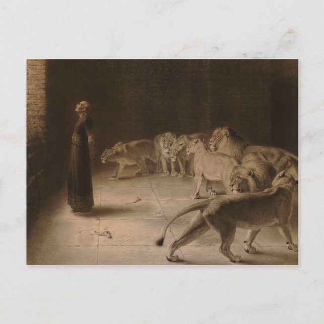 Daniel's Answer to the King by Briton Riviere Vykort (Framsida)