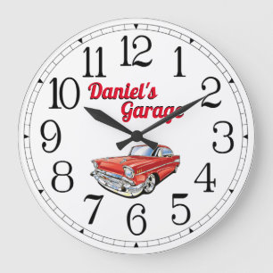 Daniel's Classic Car Garage Stor Klocka
