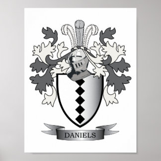 Daniels Family Crest Jackar av Arm Poster