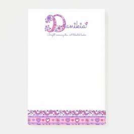 Danikia namn betyder brev D anpassningsbar. Post-it Block