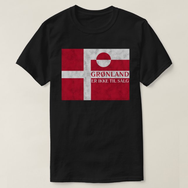 Danish and Greenland Flag T Shirt (Design framsida)