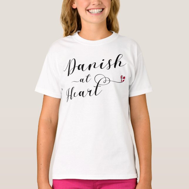 Danish At Heart Tee Shirt, Danmark (Framsida)