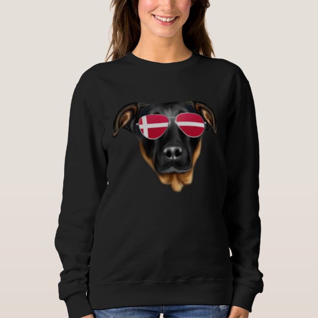 Danish Flag Beauceron Dog Denmark Pocket T Shirt (Framsida)