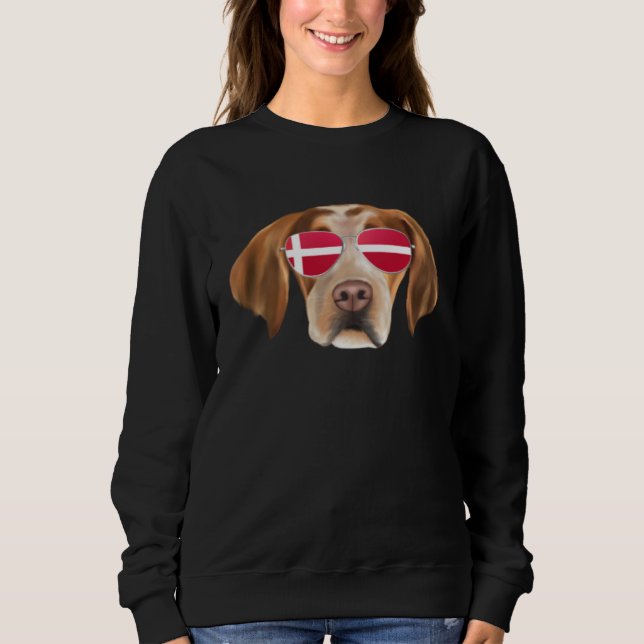 Danish Flag Brittany Dog Denmark Pocket T Shirt (Framsida)