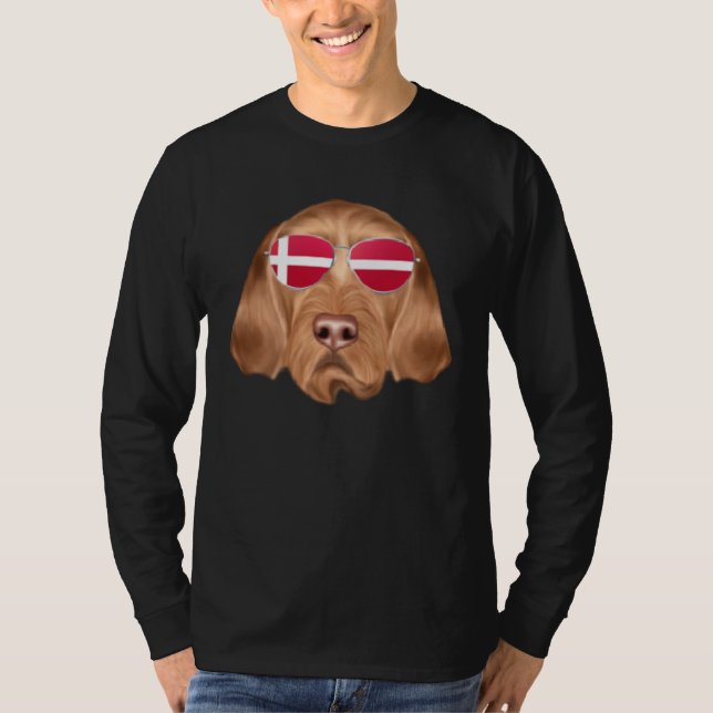 Danish Flag Dogues de Bordeaux Dog Denmark Pocket T Shirt (Framsida)