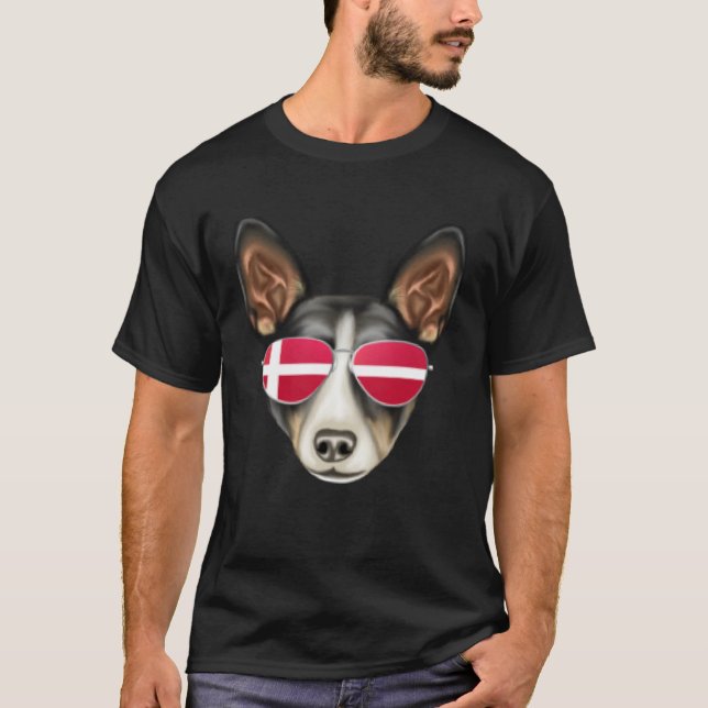 Danish Flag Rat Terrier Dog Denmark Pocket T Shirt (Framsida)