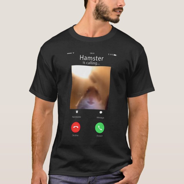 dank membranhamster som startar kamerahamster fram t shirt (Framsida)