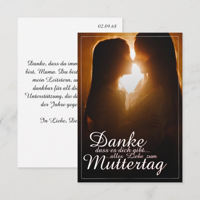 Danke, dass es dich gibt - Muttertag (Fram/baksida)