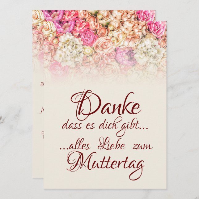 Danke, dass es dich gibt - Muttertag (Fram/baksida)