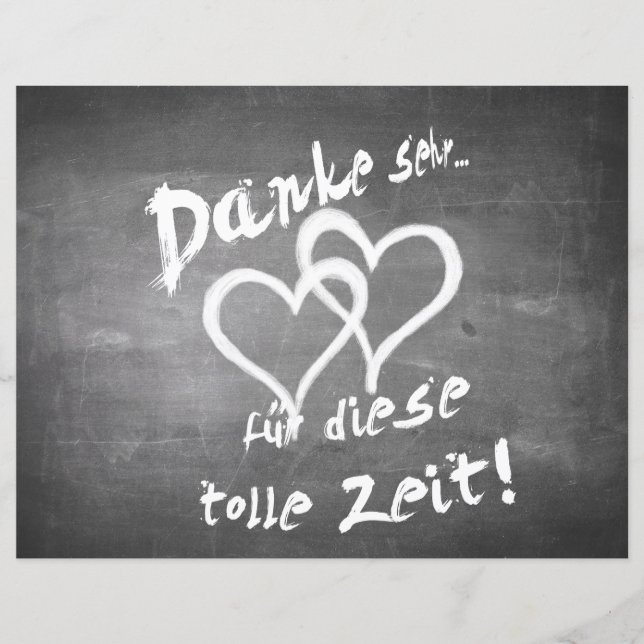 Danke für diese tolle Zeit auf einer Kreidetafel (Framsida)
