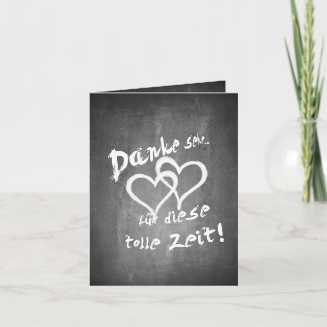 Danke für diese tolle Zeit auf einer Kreidetafel Kort (Framsida)