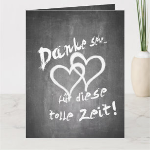 Danke für diese tolle Zeit auf einer Kreidetafel Kort