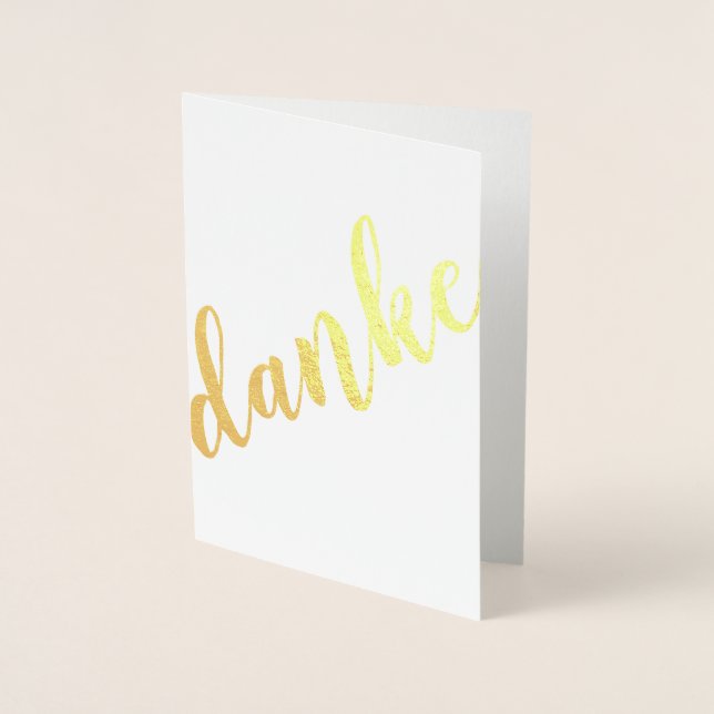 Danke German Tack Brushstroke Oversized Tilt Folierat Kort (Framsida)
