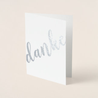 Danke German Tack Brushstroke Oversized Tilt Folierat Kort